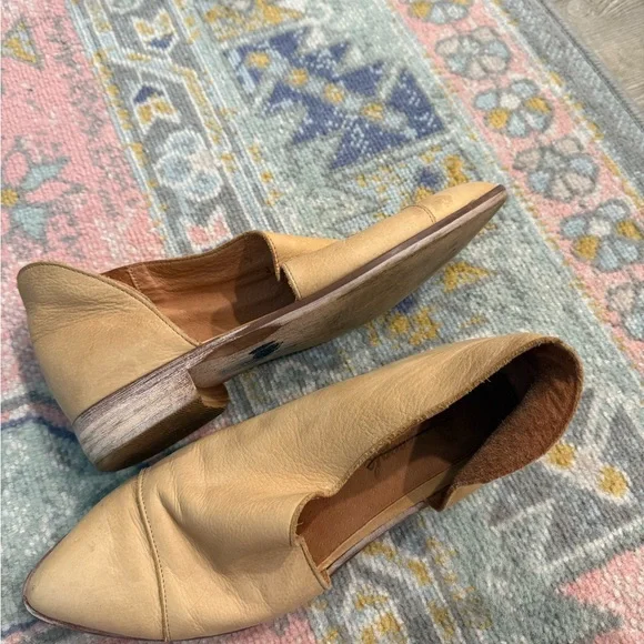 Free People Royale Flats Nude Natural Leather Cut Out - Picture 4 of 7